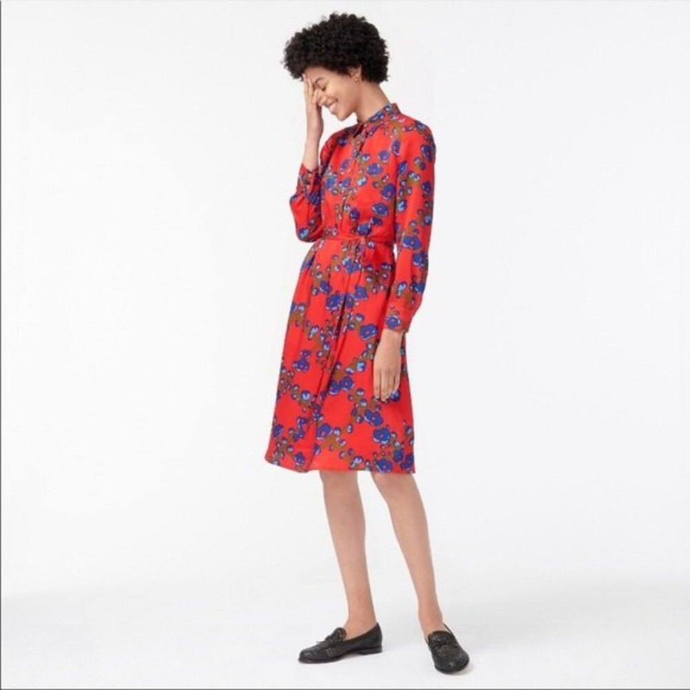 J. Crew Collection A-line Shirtdress in Lattice Floral 0 NWOT